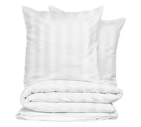 Créateur d'intérieur - Parure de Lit "Satiné" 260x240cm Blanc
