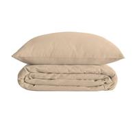 Atmosphera - Parure de lit landiha percale beige lin 240x220cm