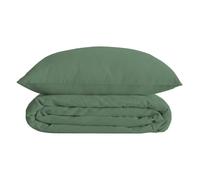 Atmosphera - Parure de lit Landiha Percale Vert Jade 240x220 cm
