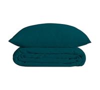 Atmosphera - Parure de lit - Percale - Bleu - 220x240 cm