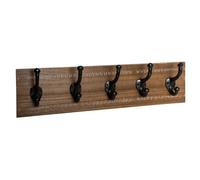 Atmosphera Créateur d'intérieur - Patère Murale "5 Crochets" 49cm Naturel Marron G