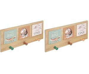 Atmosphera - Patère Enfant Forêt - Bois H15 cm (Lot de 2)