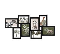 Atmosphera Collage de 8 cadres photos Cali en plastique noir