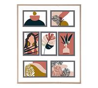 Cadre Pêle-mêle Multivues 7 Photos en bois et verre 41 x 51 cm