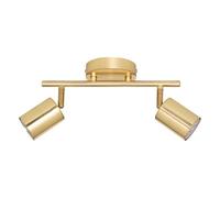 Atmosphera Plafonnier Vico 2 spots dorés orientables acier - GU10 (ampoules non incluses)