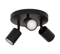 Atmosphera Plafonnier Vico – 3 lampes métal noir, spots orientables, ampoules GU10 non incluses