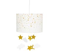 Atmosphera Suspension Sira cylindrique enfant étoiles H30 cm blanc et ocre multicolore TU