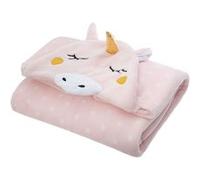Plaid à capuche Licorne Rose 100x140 - Atmosphera For Kids