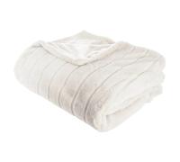 Atmosphera Plaid en fourrure Manoir 180 x 230 cm blanc