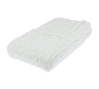 Atmosphera Plaid Bouclette fausse fourrure blanc 120 x 160 cm