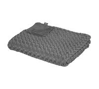 Plaid fourrure bouclée - 180 x 230 cm - Gris ardoise