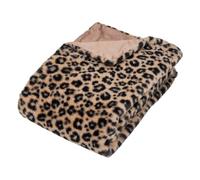 Atmosphera - Plaid Fausse Fourrure imprimé orana Noir 160x120cm