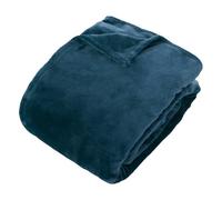 Atmosphera - Plaid Flanelle ollis Bleu egéen 260x240cm