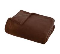 Atmosphera - Plaid Flanelle ollis Marron Tonka 180x130cm