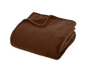 Atmosphera - Plaid Flanelle ollis Marron Tonka 230x180cm