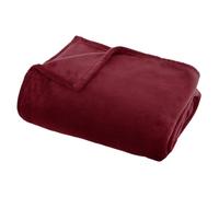 Atmosphera - Plaid Flanelle ollis Rouge Grenat 180x130cm