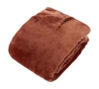 Atmosphera - Plaid Flanelle ollis Terracotta 260x240cm