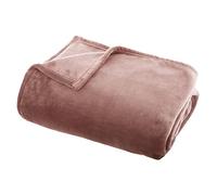 Atmosphera Créateur d'intérieur - Plaid Doux Uni "Flanel" 125x150cm Rose Rose G