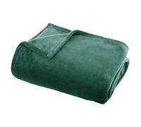 Atmosphera Créateur d'intérieur - Plaid Doux Uni "Flanel" 125x150cm Vert Vert G