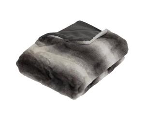 Atmosphera - Plaid Fourrure Grizzli 120x160 Gris