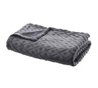 Atmosphera - Plaid Gris Motif Losange en Relief 125x150 Archi féminin