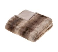 Atmosphera Plaid Grizzli en fausse fourrure beige 120 x 160 cm