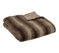 Atmosphera - Plaid imitiation fourrure Grizzli - 230x180 cm - Marron Marron G