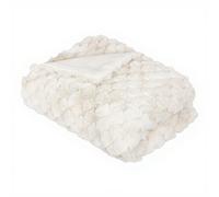 Atmosphera Plaid jacquard effet fourrure Adriel - 120 x 160 cm