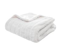 Atmosphera - Plaid Manoir Fausse Fourrure - Blanc 120x160 cm