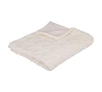 Atmosphera - Plaid Mara - Fausse Fourrure - Blanc - 120x160 cm