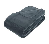 Atmosphera - Plaid - Microfibre - Bleu Orage - 180x230 cm