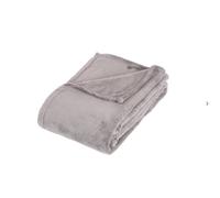 Atmosphera Plaid microfibre gris - 130 x 180 cm