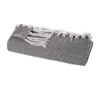 Atmosphera - Plaid Nomade - Coton - Noir - 125x150 cm