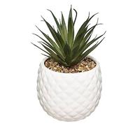 Atmosphera - Plante Artificielle Ananas - H21 cm - Blanc