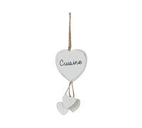 Atmosphera - Plaque de porte bois - blanc - 8-5x19 cm - Modèle 3