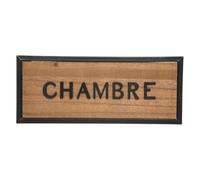 Atmosphera - Plaque de Porte Bois et métal - 22x9 cm - Modèle 1