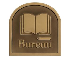 Atmosphera - Plaque Porte métal Mattia 17x16cm - Bureau