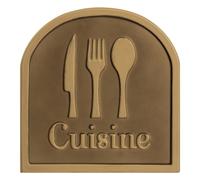 Atmosphera - Plaque porte métal Mattia 17x16cm - Cuisine