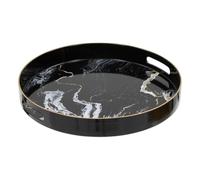 Atmosphera - Plateau rond Milano effet marbre D32,8cm - Modèle a