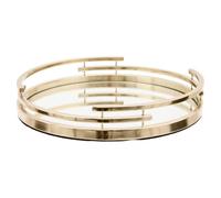Atmosphera - Plateau tayma rond d.35,5cm doré