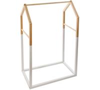 Atmosphera - Portant À Vêtements Enfant Maison - Bois Et Blanc 60X100 Cm