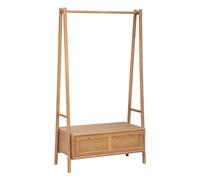 Meuble d'entrée 1 tiroir ""Tiria"" en placage frêne & métal 90x45cm - Atmosphera createur d'interieur