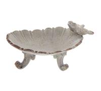 Porte bagues en métal Coquille - 11 x H. 6 cm - Gris