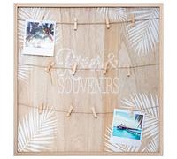 Atmosphera - Porte - photos - bois et corde - 48x48 cm - Modèle 3