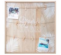 Atmosphera - Porte photos corde effet bois Ethnique - Rêves Marron G