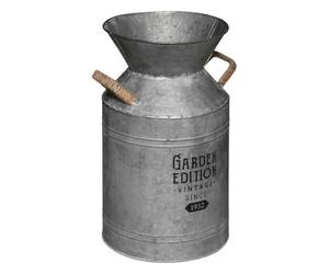 Atmosphera - Pot de Lait Deco en métal Gris Vintage H37