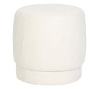 Atmosphera - Pouf Bouclette amea Blanc d39cm