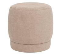 Atmosphera – Pouf Amea bouclette Ø39 cm gris taupe