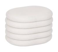 Pouf coffre bouclette Guilia blanc 59x45cm - Atmosphera createur d'interieur