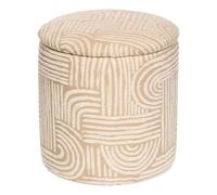 Atmosphera - Pouf Coffre nubo Beige 31x34cm